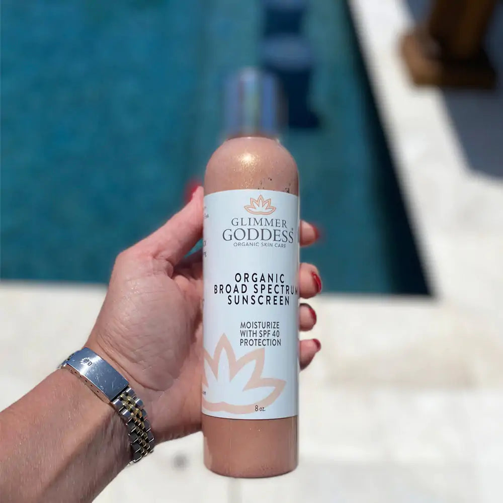 Skimrande solskydds lotion - SPF 40+ 